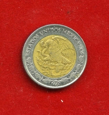1 песо 2001 года Мексика